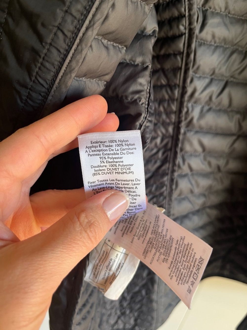 Eddie Bauer Women’s Black Quilted 700 Storm down Puffer Jacket Sz Sm - Picture 9 of 12